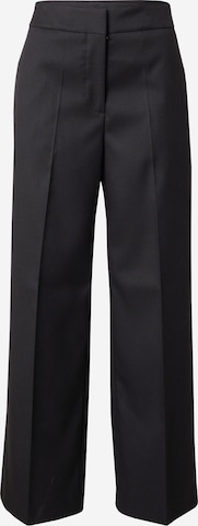 Calvin Klein - Regular Calças com vincos em preto: frente