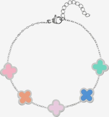 Cala Rose - Pulseira 'HAPPY CLOVER' em prata: frente