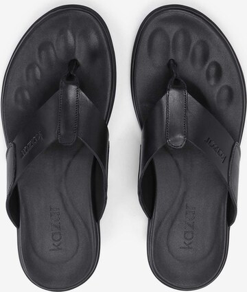 Kazar T-bar sandals in Black