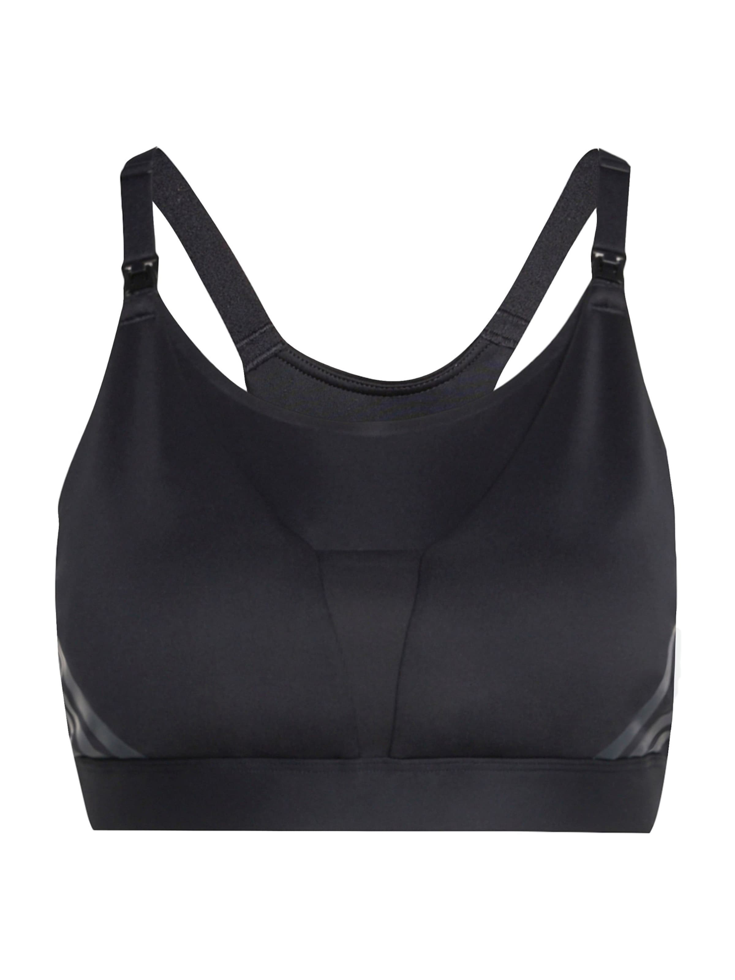 Bustier Soutien-gorge de sport &#x27;Powerimpact Luxe&#x27; ADIDAS PERFORMANCE en noir : devant