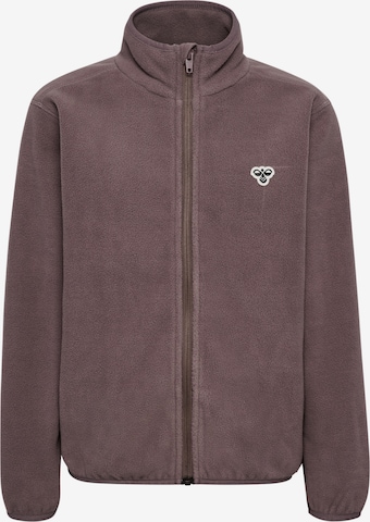 Hummel Fleece jas in Bruin: voorkant