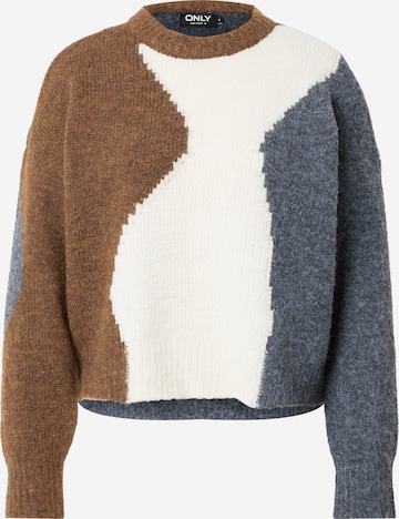 Pull-over 'ONLIGLO' ONLY en marron : devant