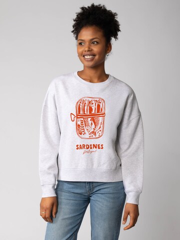 Sweat-shirt 'Sardines Portugal ' Watapparel en gris : devant