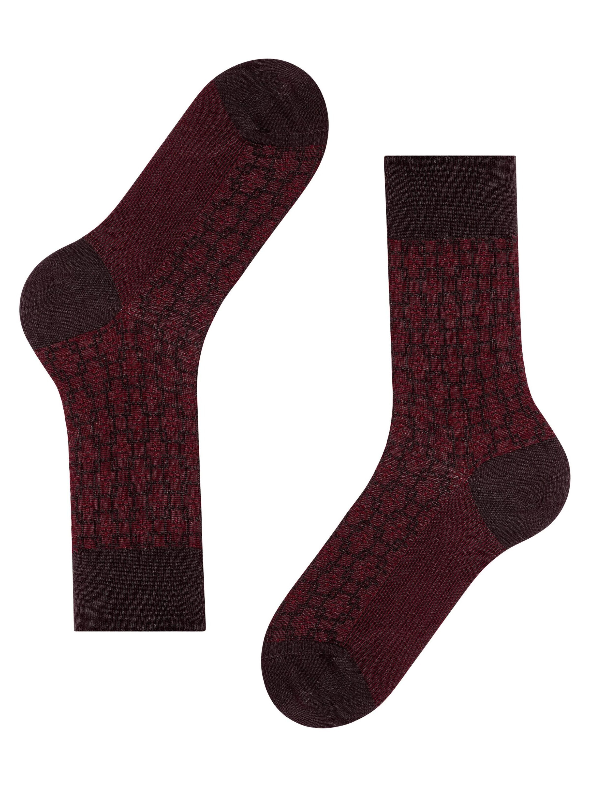 FALKE Socks 'Artwork Tie' in Red