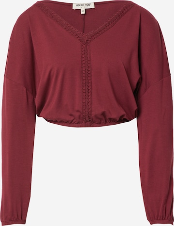 ABOUT YOU Shirt 'Karli' in Rood: voorkant