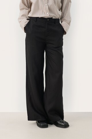 Wide Leg Pantalon 'NinnesPW' Part Two en noir : devant