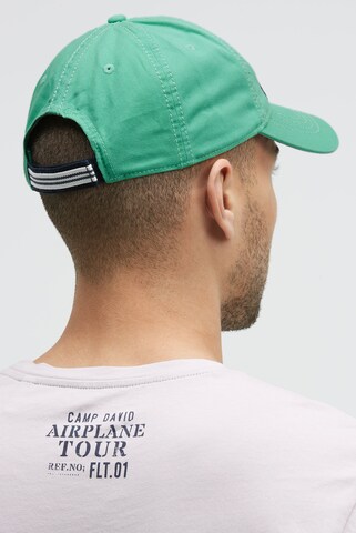 CAMP DAVID Athletic Cap in Green: front