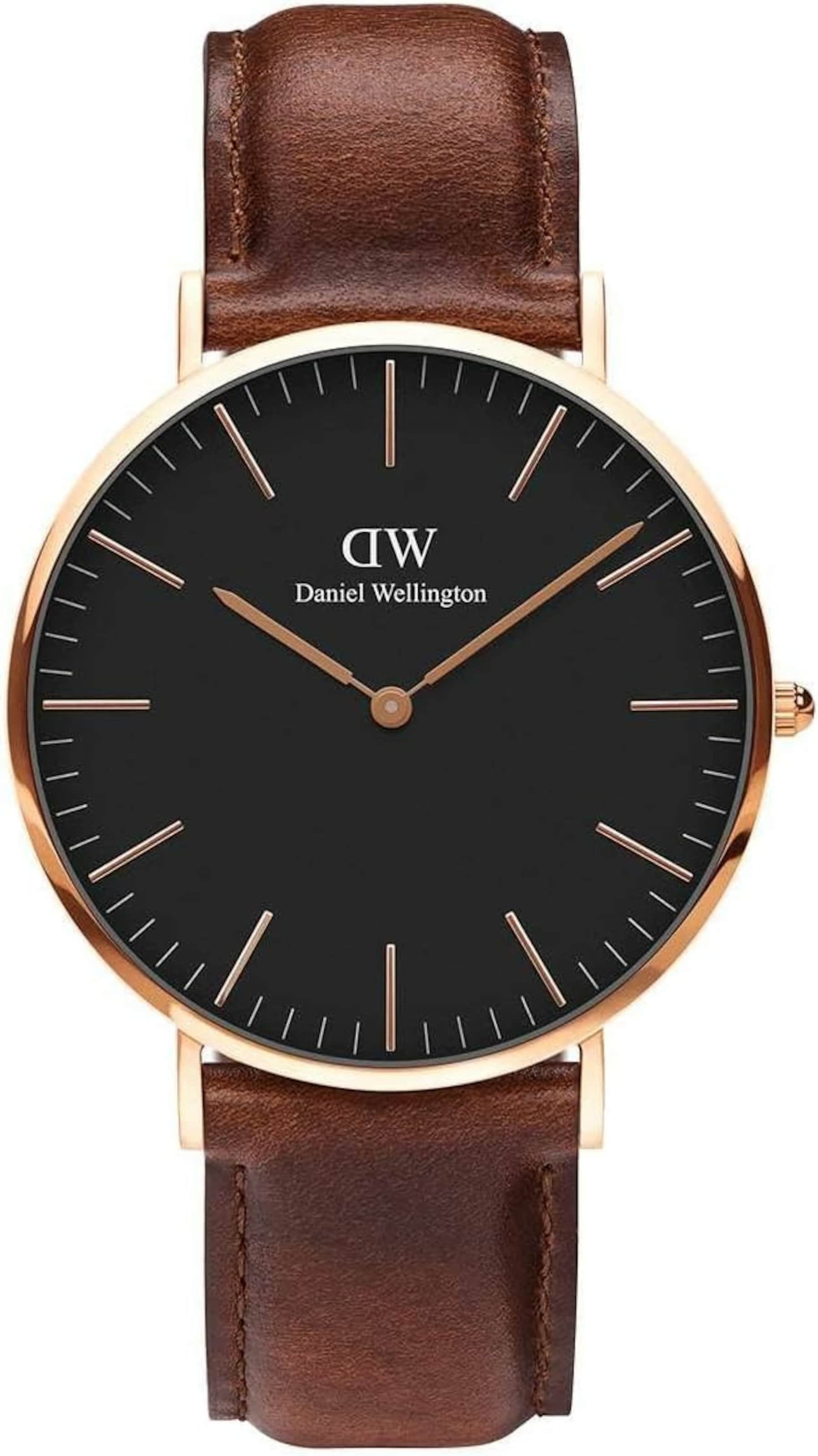 Daniel Wellington Analoog horloge in Bruin: voorkant