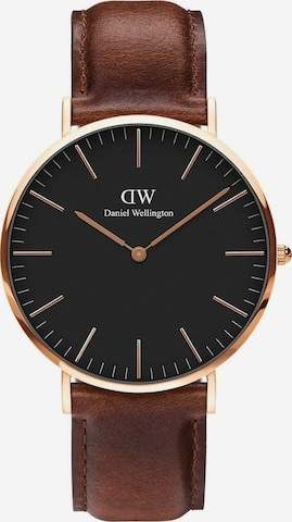 Daniel Wellington Analoog horloge in Bruin: voorkant
