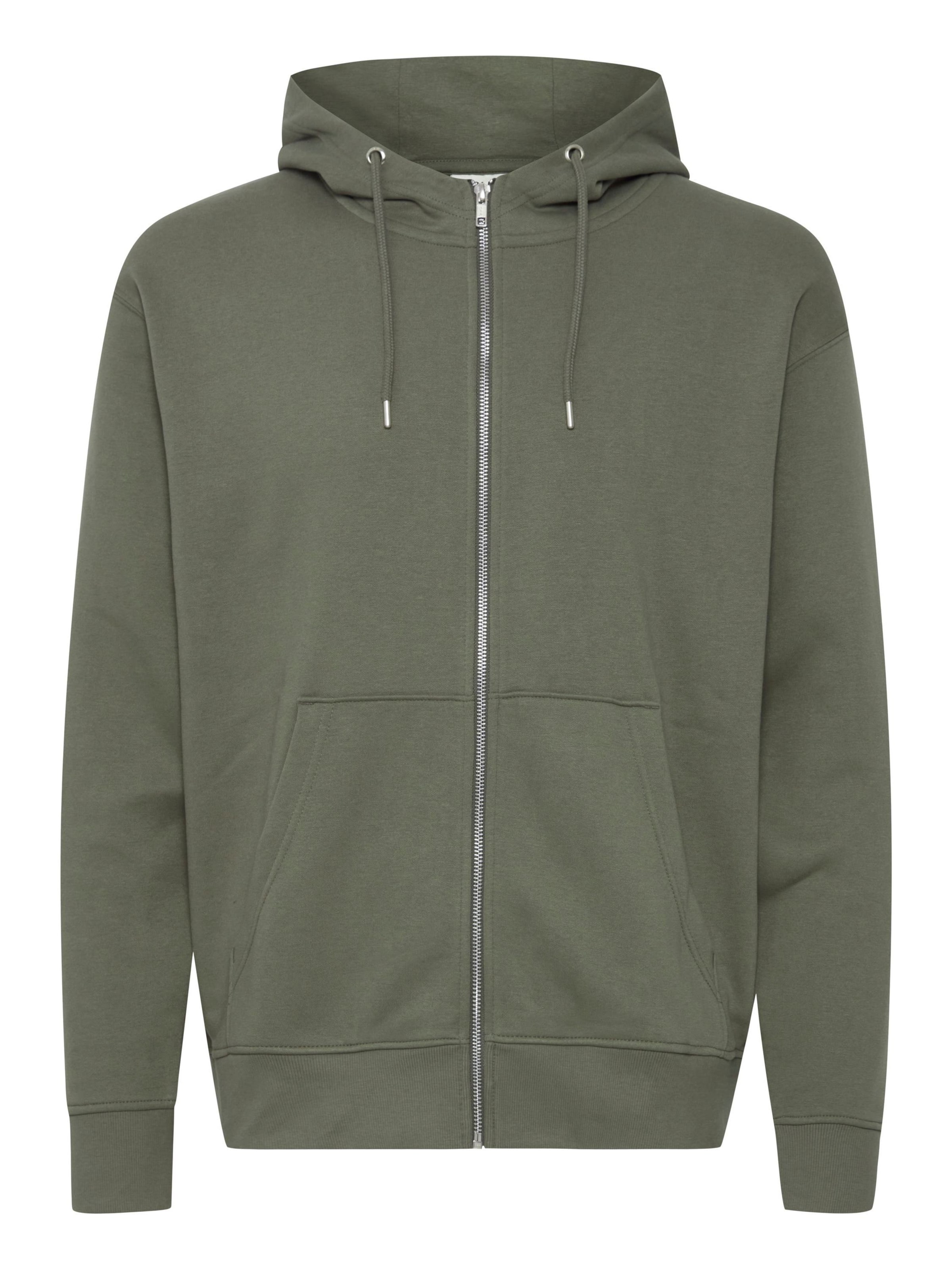 !Solid - Sudadera con cremallera ' SDLenz ' en verde: frente