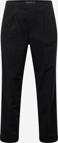 regular Pantaloni con pieghe di Abercrombie & Fitch in nero: frontale