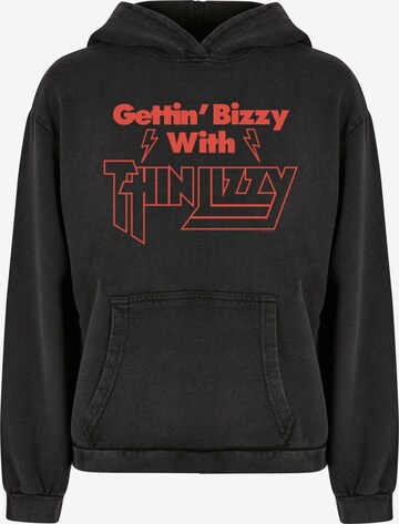 Merchcode Sweatshirt 'Thin Lizzy - Gettin Bizzy' in Black: front