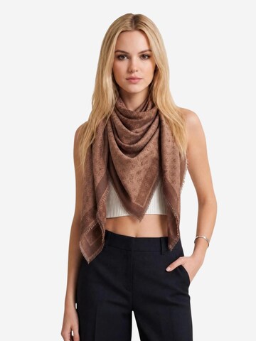 Foulard 'LINDSEY JACQUARD KEF AW5526 VIS03' di GUESS in marrone: frontale