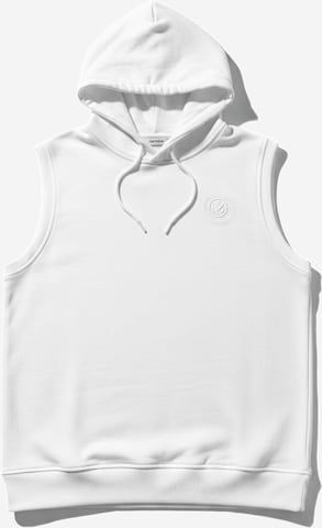 Sweat-shirt 'Loose Fit Sleeveless Hoodie - White' Kleidermafia en blanc : devant