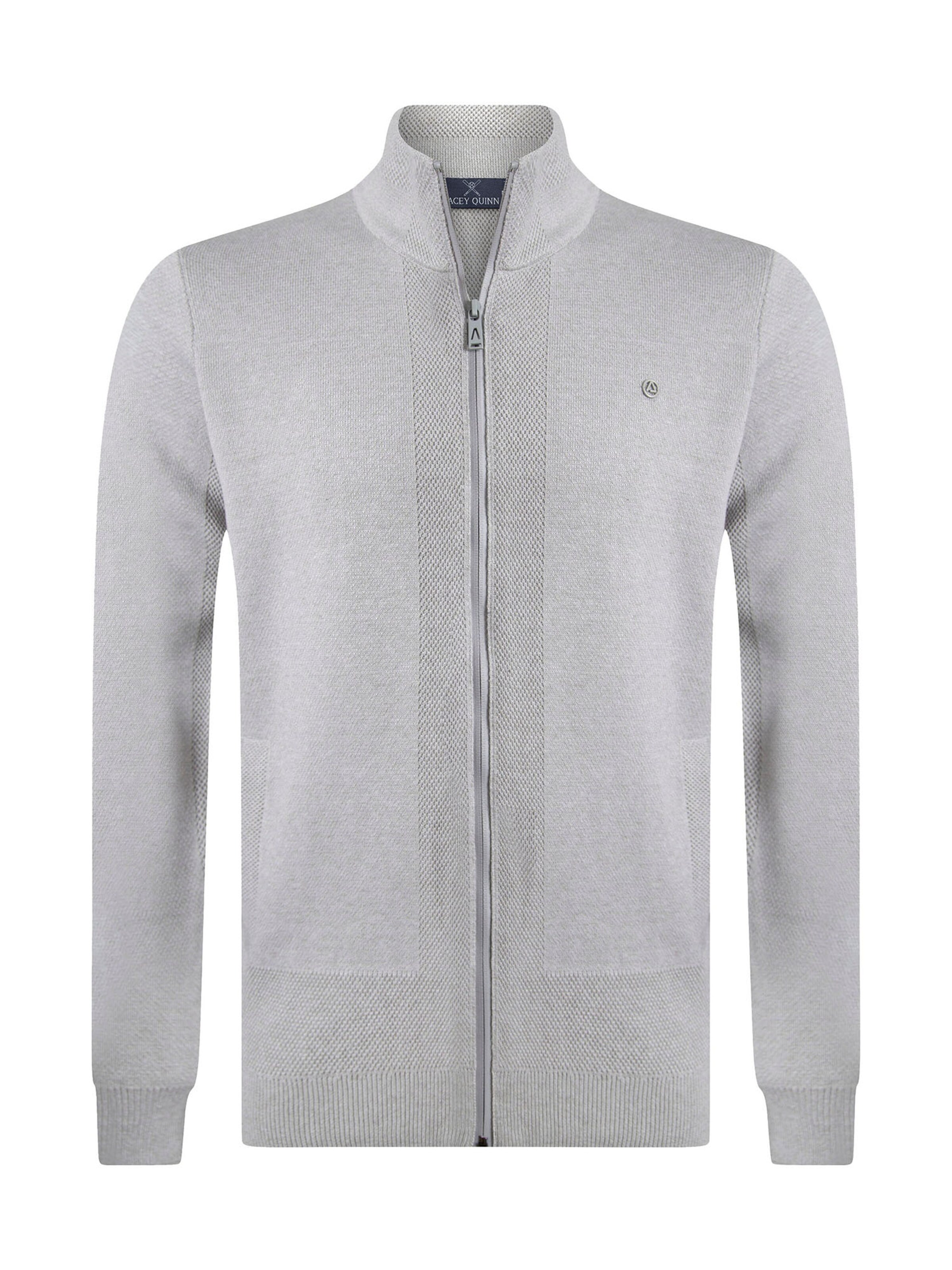 Jacey Quinn Плетена жилетка в сиво: отпред