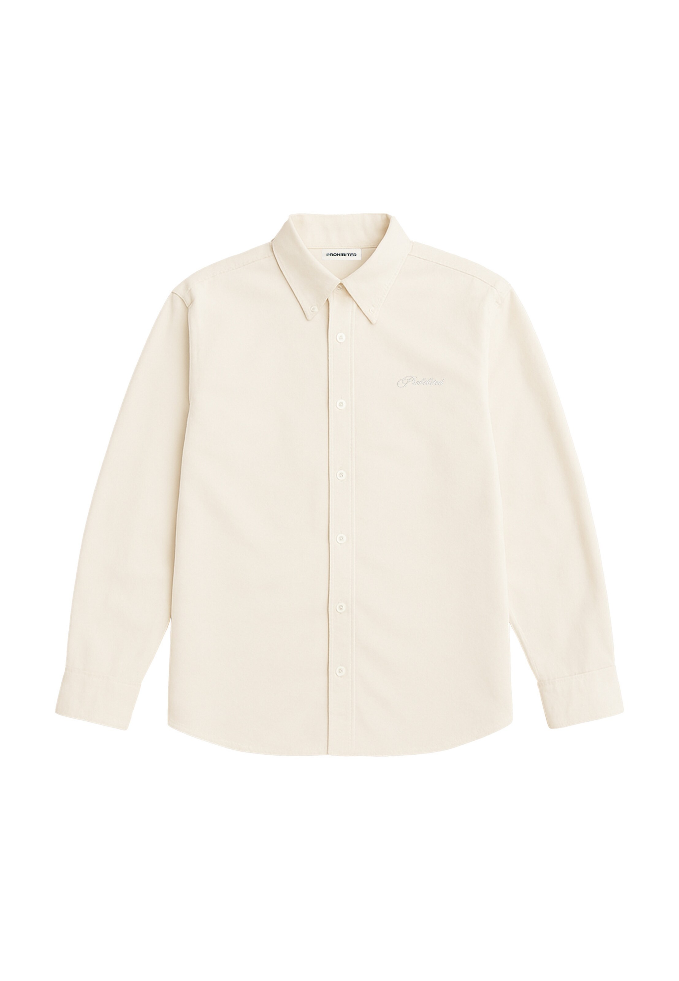 Prohibited Comfort Fit Hemd in Beige: Vorderseite