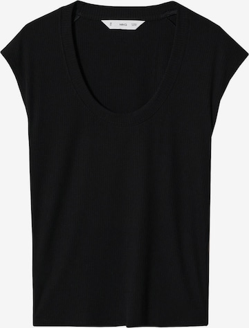 MANGO Top 'CAMISETA' in Schwarz: predná strana