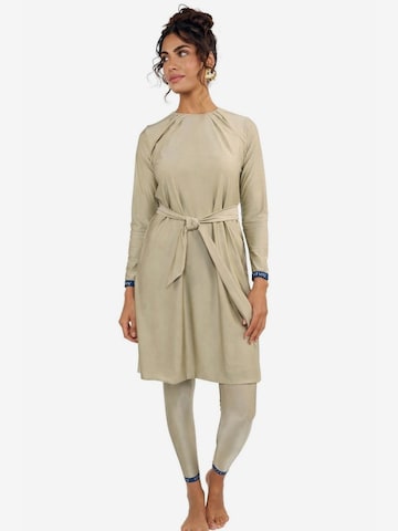Chay High neck Uimapukumekko 'Chay Nis Elegance Champagne Burkini - Swimset' värissä beige