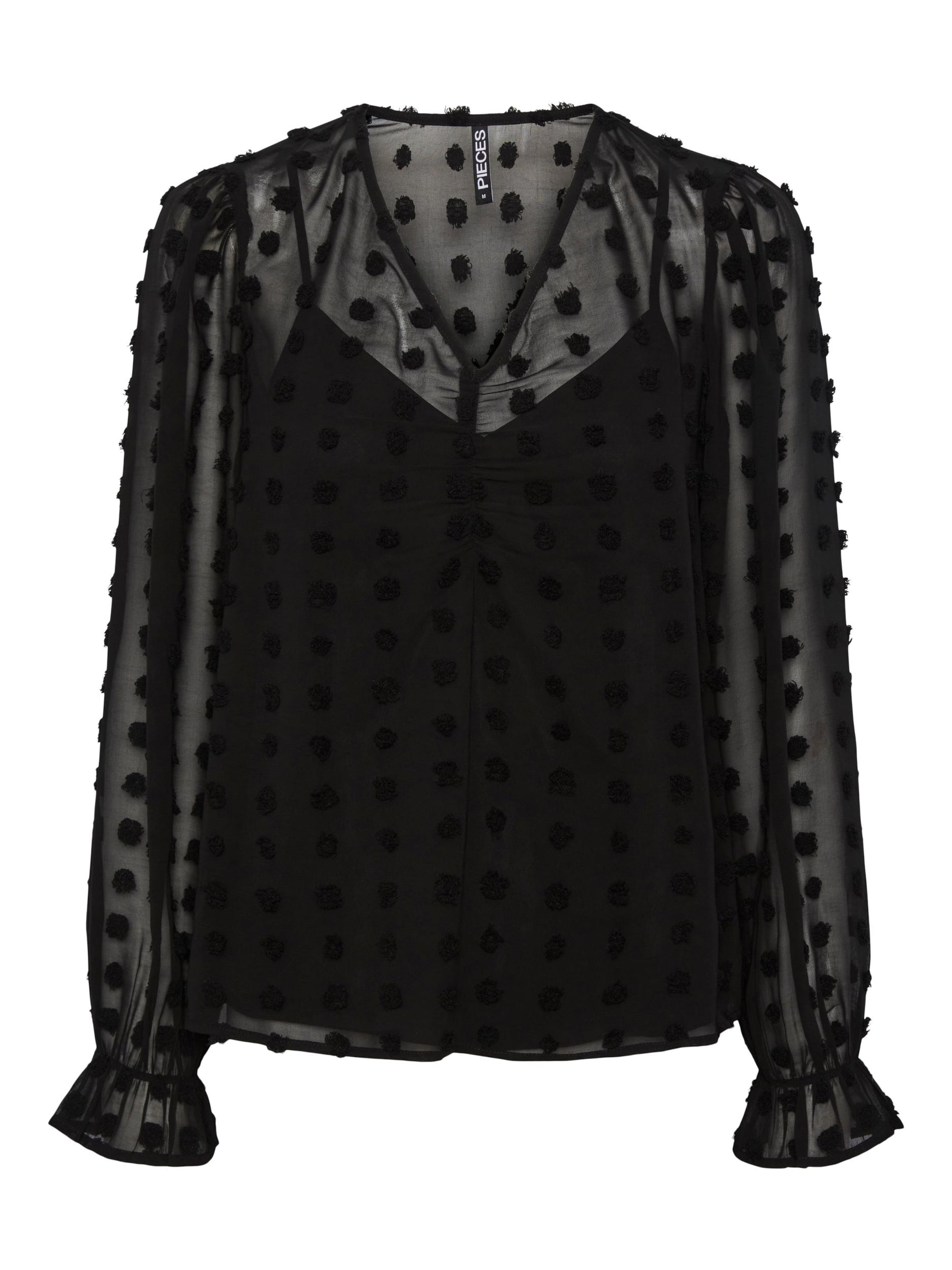 PIECES Pusero 'Symma' värissä musta: etupuoli