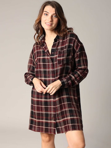 Robe-chemise 'VYANI' Deeluxe en rouge : devant