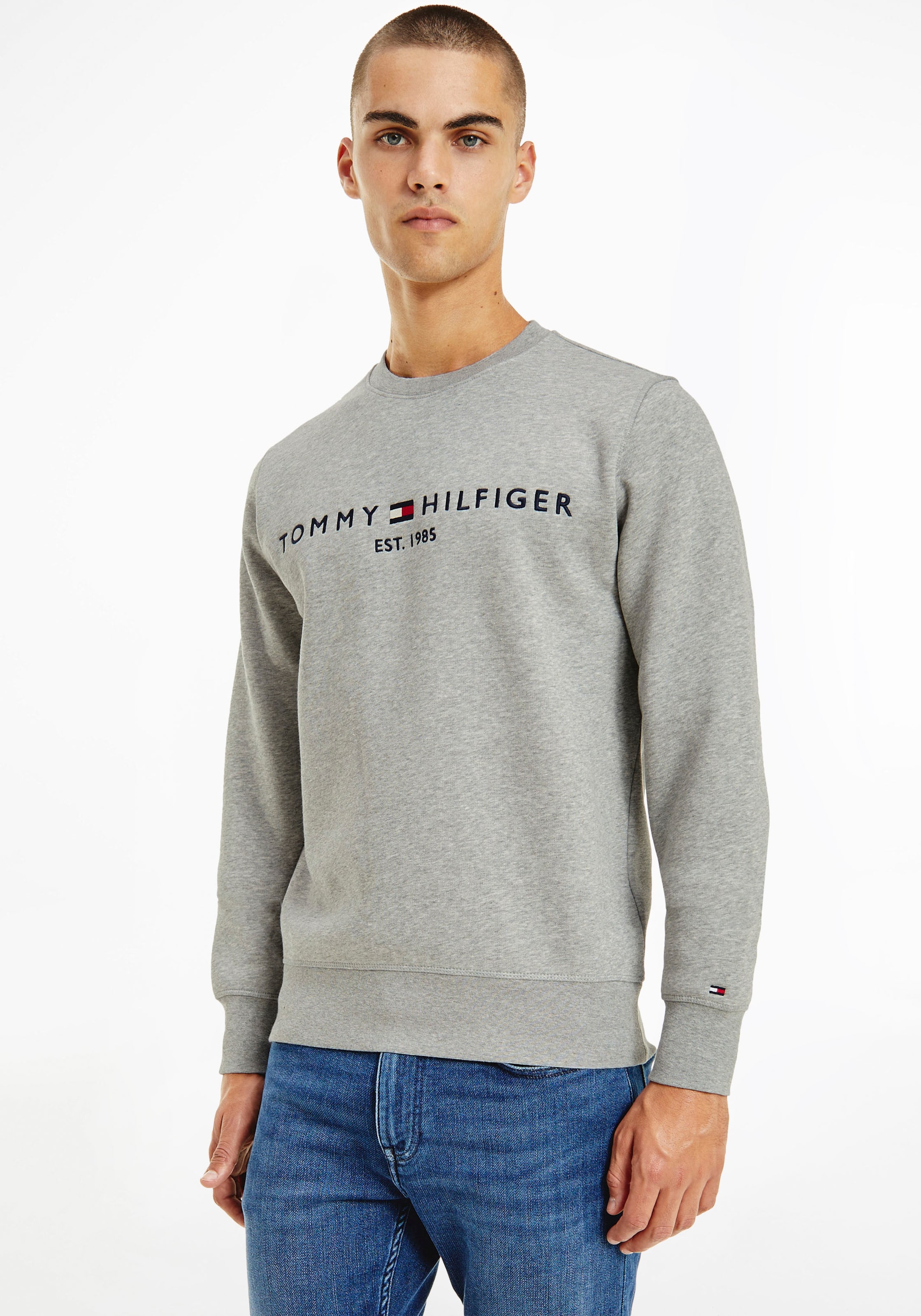 Sudadera Tommy Hilfiger Gris Claro Para Hombre