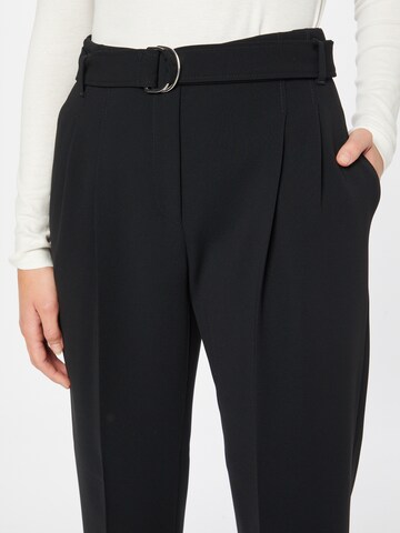 BOSS Tapered Pleat-front trousers 'Tapia' in Black