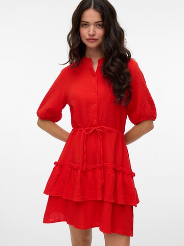 VERO MODA Blousejurk 'VMNatti' in Rood: voorkant