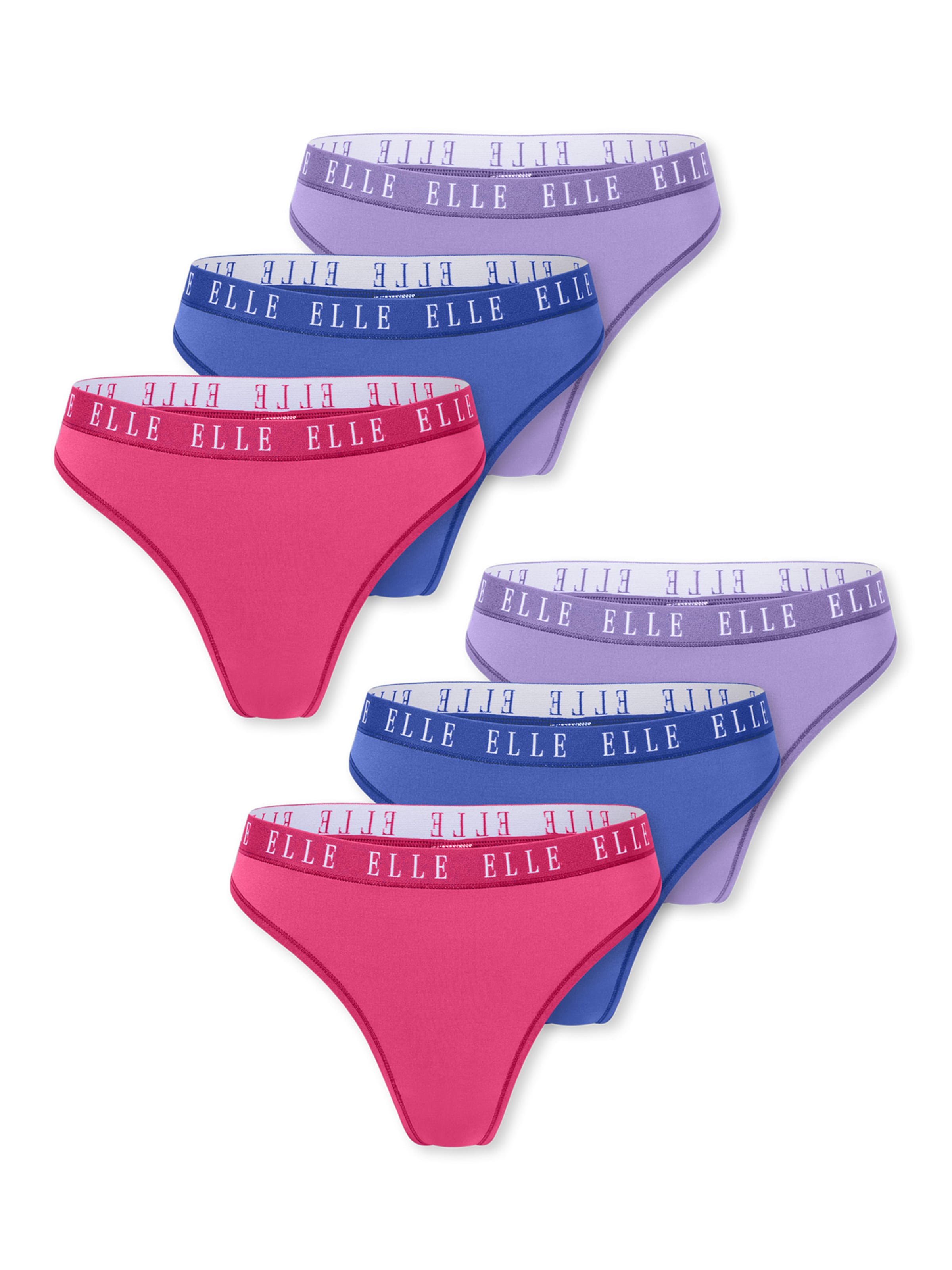 ELLE String ' Thong - ELLE LOGO ' in Gemengde kleuren: voorkant