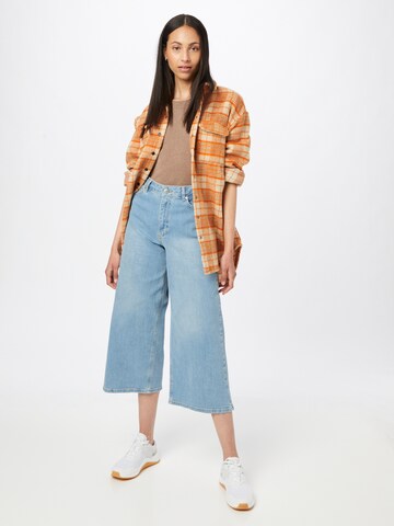 FIVEUNITS Wide leg Jeans 'Abby Crop' in Blauw