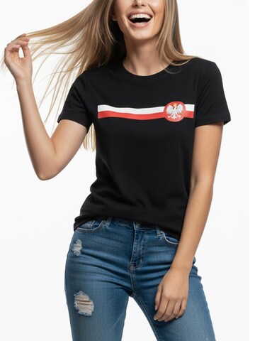 MAKAYA Shirt 'Polen Wappen'‌ in Schwarz