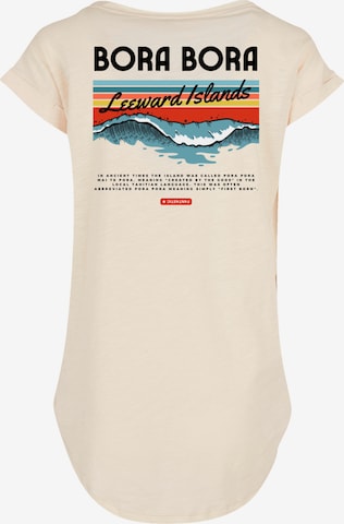 T-shirt 'Bora Bora Leewards Island' F4NT4STIC en beige