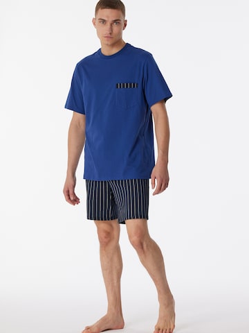 Pyjama court ' Comfort Nightwear ' SCHIESSER en bleu