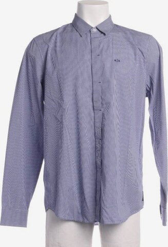 ARMANI EXCHANGE Button Up Shirt in XL in Blue: front