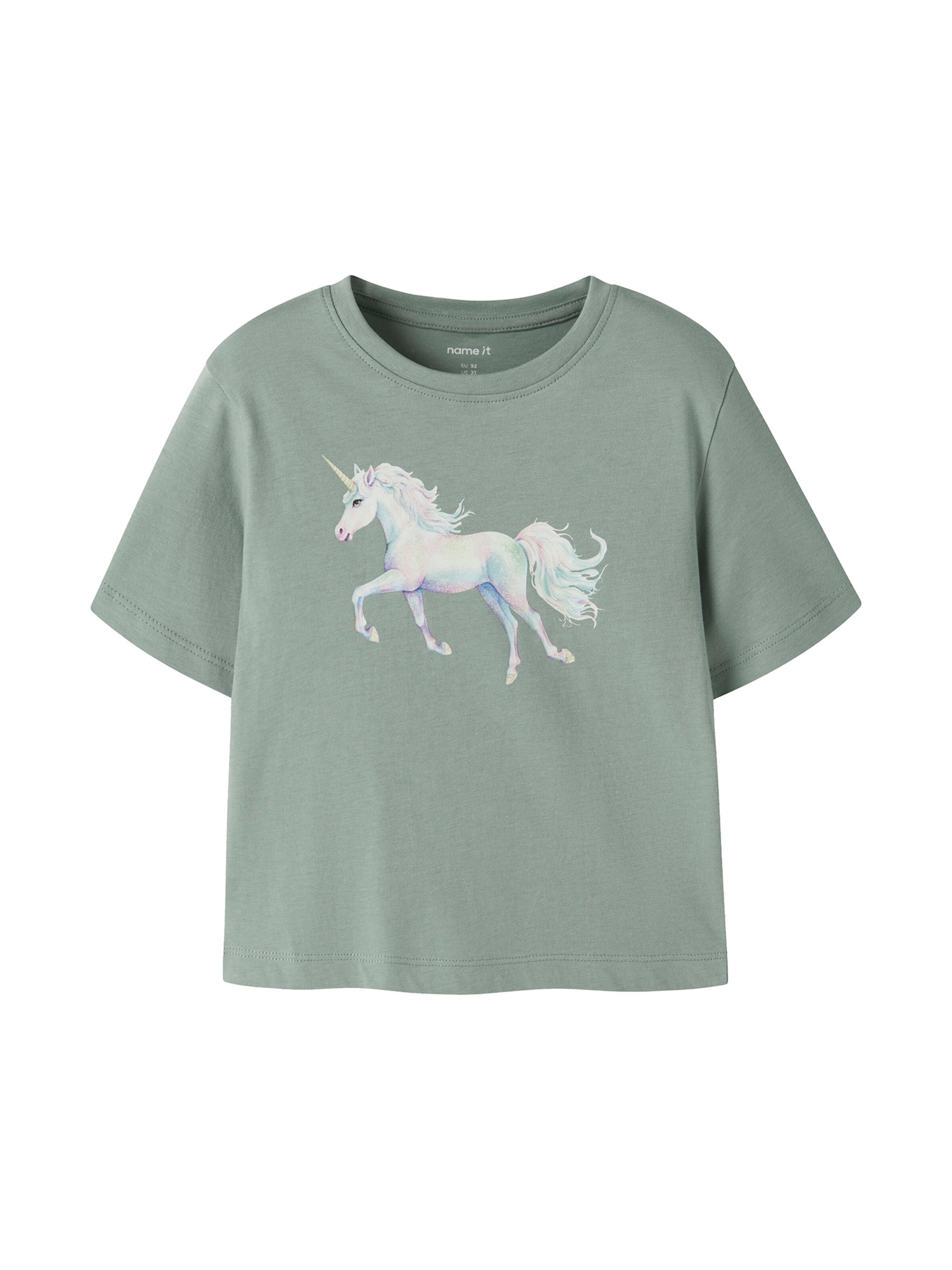 NAME IT Shirt 'NMFVOTEA' in Green: front