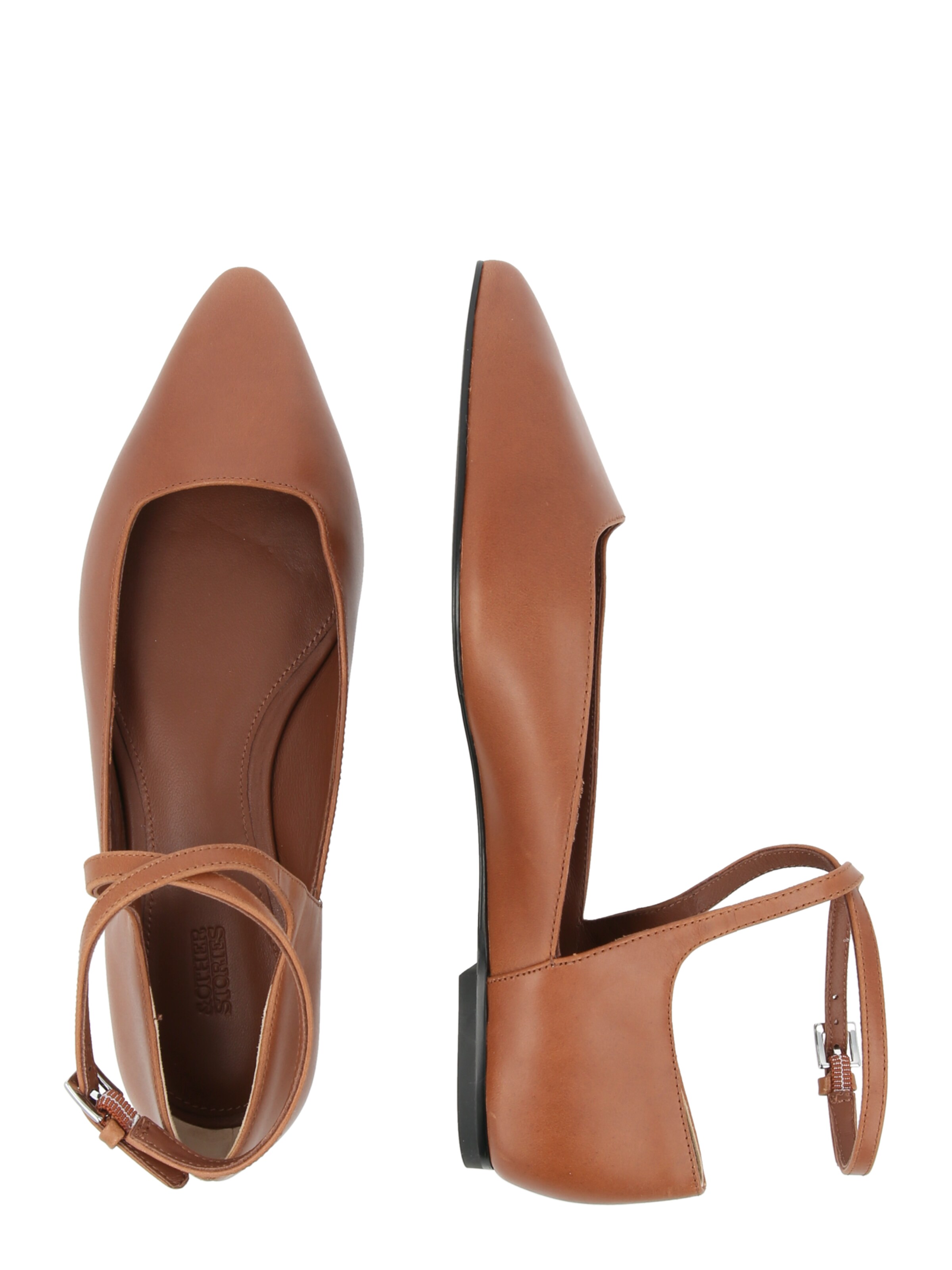 & Other Stories Balerinka z rzemykiem w kolorze brązowy