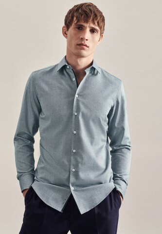 SEIDENSTICKER Slim fit Business Shirt 'Shaped' in Blue: front