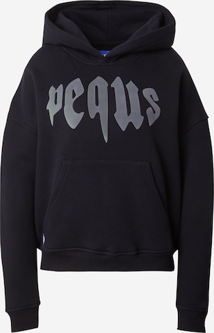 Sweat-shirt Pequs en noir : devant