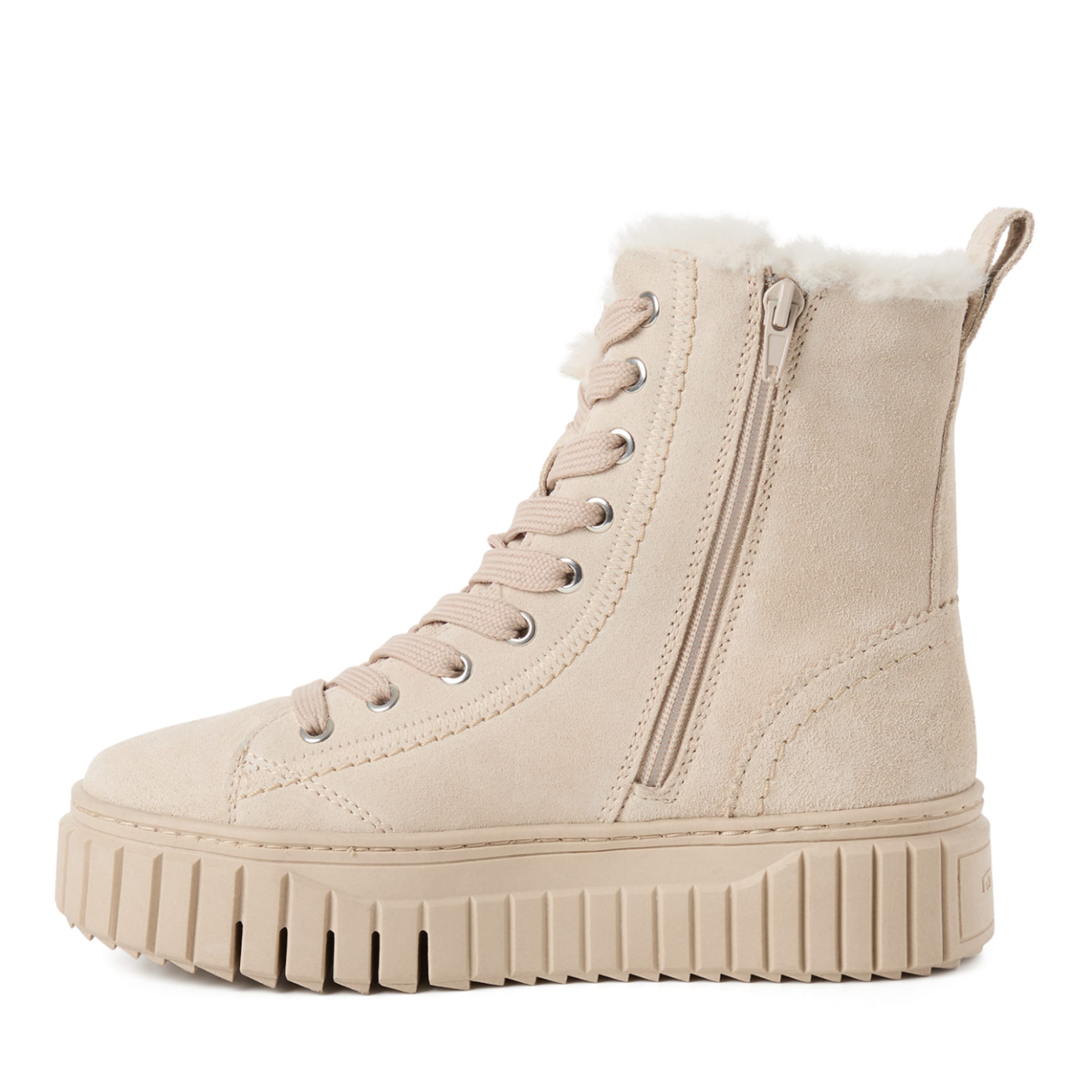 Tamaris - Botines con cordones en beige