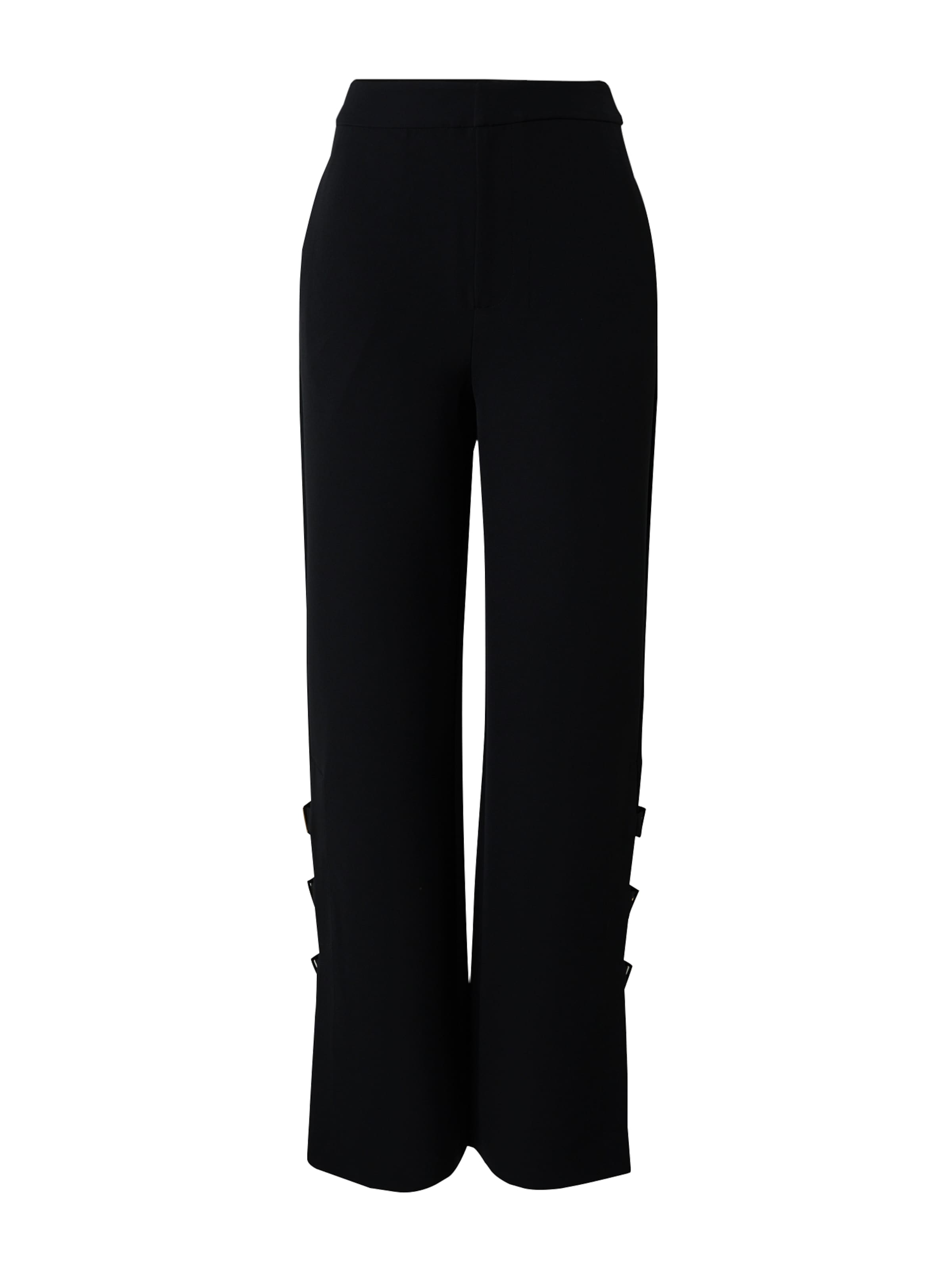 Wide leg Pantaloni 'Jula' de la Hoermanseder pe negru: față