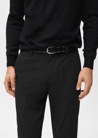 MANGO MAN Slim fit Pleated Pants 'Bologna' in Black