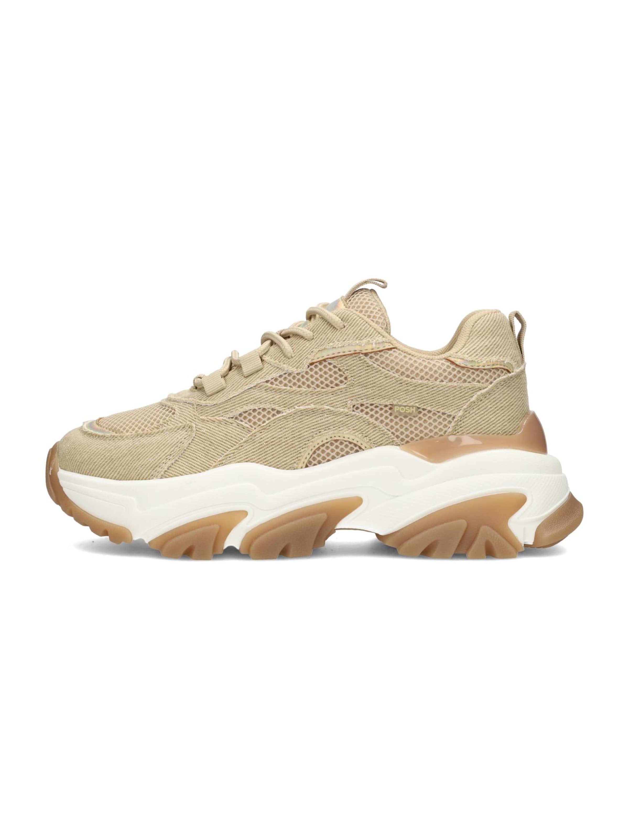 POSH by Poelman Sneakers laag 'Polly' in Beige: voorkant