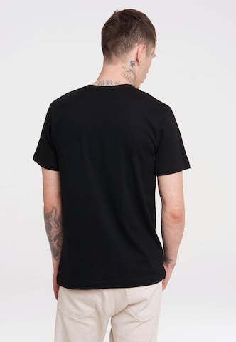 LOGOSHIRT Тениска 'Der kleine Maulwurf' в черно