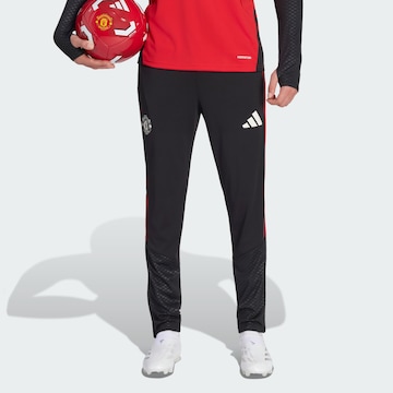 ADIDAS PERFORMANCE Slimfit Sportbroek 'Manchester United 26/27 Tiro' in Zwart: voorkant