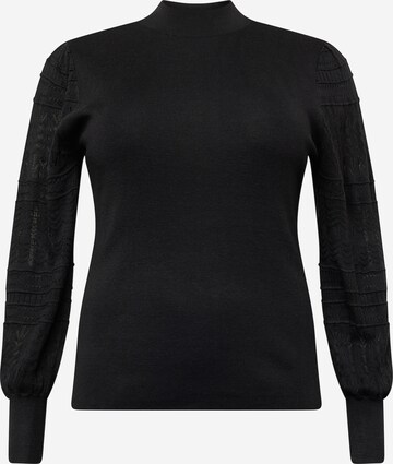 Vero Moda Curve Sweater in Black: front