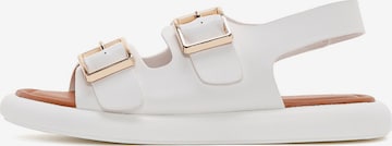 Derimod Sandaal in Wit: voorkant