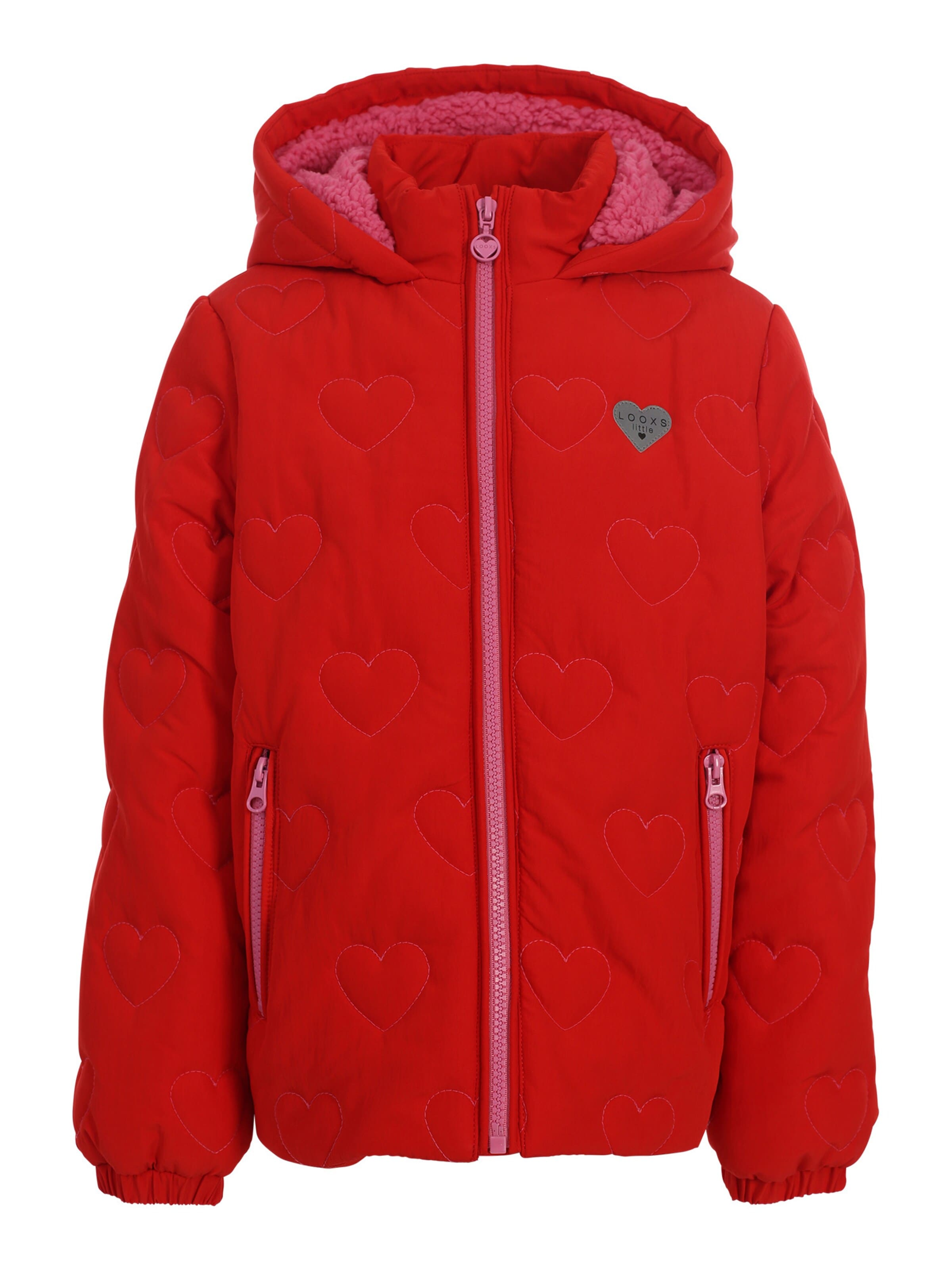 Veste d’hiver Looxs Revolution en rouge : devant