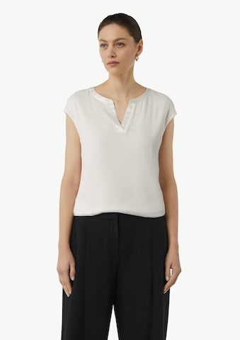 COMMA Shirt in Wit: voorkant