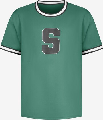 T-Shirt fonctionnel 'Triple Thrive' Smilodox en vert : devant