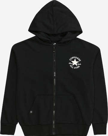 CONVERSE Sweatjacke in Schwarz: predná strana