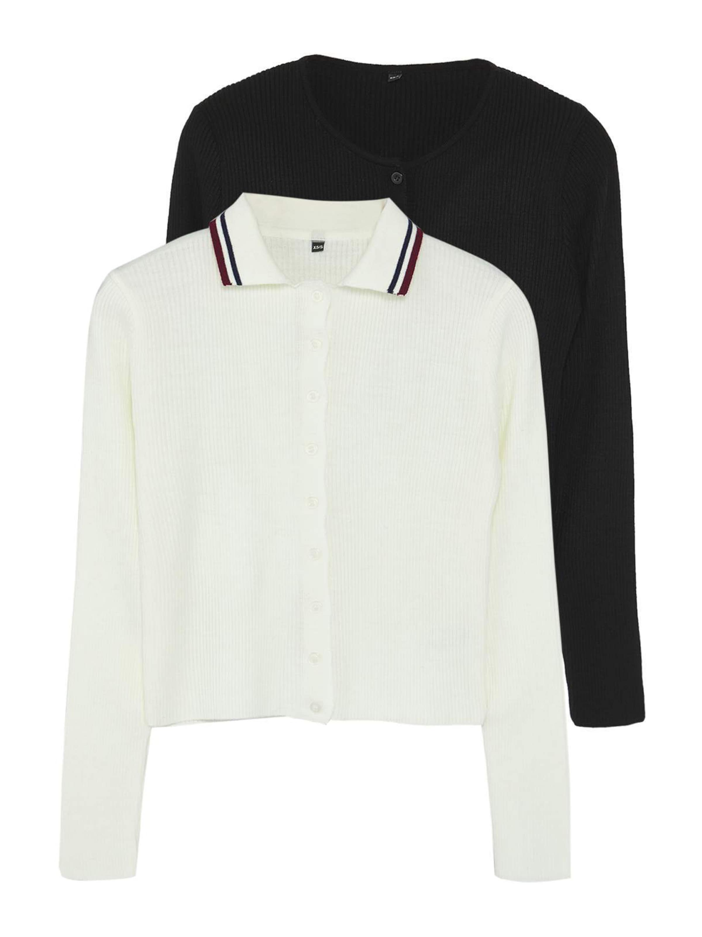 Trendyol - Casaco de malha em preto: frente